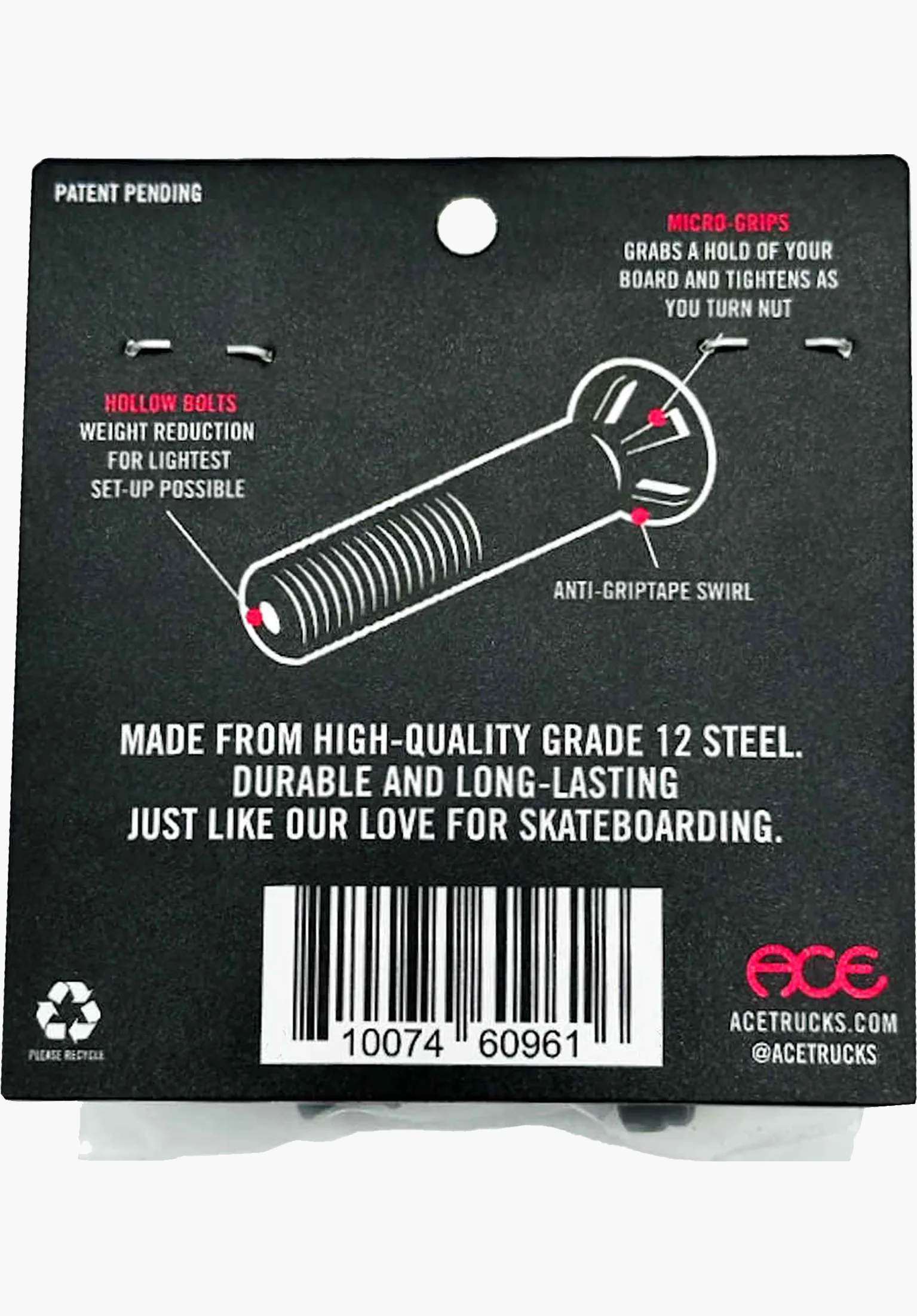 Allen 1 1/4" AF1 Hollow Bolts with Grippers - Image 2