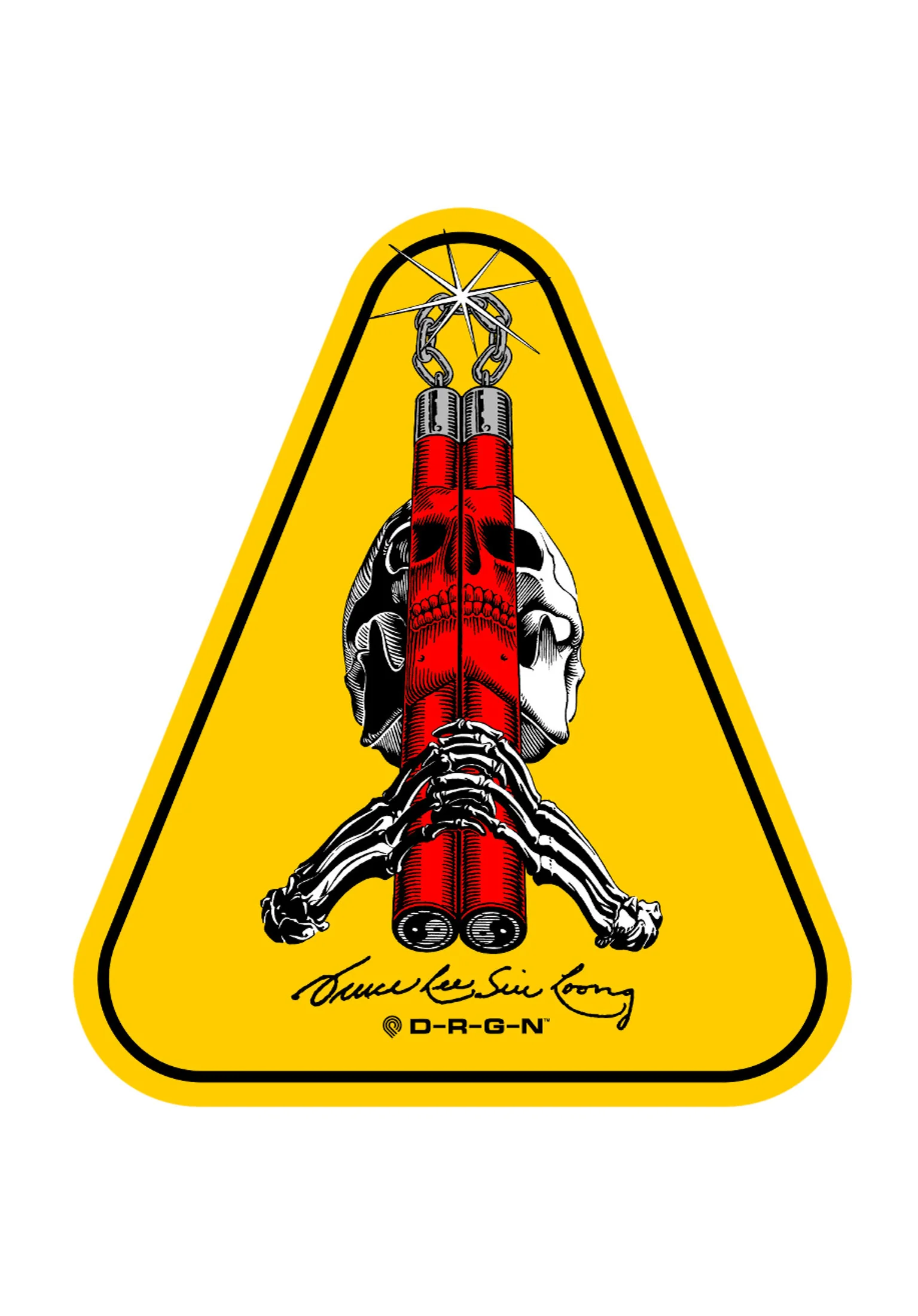 Bruce Lee x Skull & Nunchuck Sticker