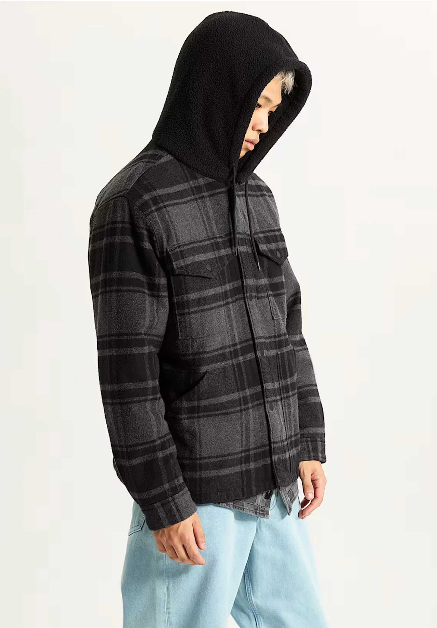 Piedmont Hooded Plaid Shacket - Image 3